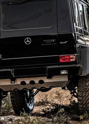 Защита заднего бампера (топливного бака) для mercedes g сlass w463 1990-2018 гг