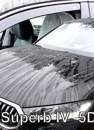 Дефлекторы окон (ветровики) skoda superb iv 2023 -> 5d (вставні, кт - 4шт) ltb (lse)