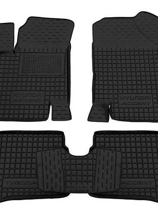 Килимки салона hyundai accent 2006-2010 avtogumm 11159