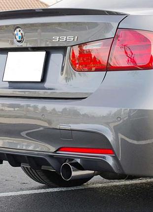 Задній дифузор dpt v-4 (для m performance, чорний глянець) для bmw 3 серія f30/f31 2012-2019 рр