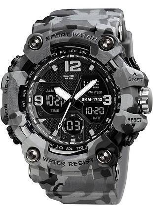 Skmei 1742 gray military. sale