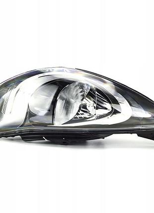 Фара передняя hyundai i10 2010-2014, правая, электрическая регулировка, с корректором, (h4/py21w/w5w), черная, depo,