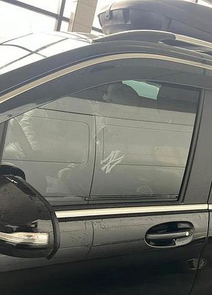 Ветровики с хромированным молдингом (2 шт, niken future) для mercedes vito/v-class w447 2014- гг
