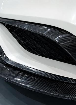 Карбоновые накладки на передний бампер для cls63 amg sd 2015-2018 для mercedes cls c218