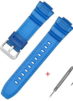 Ремінець для casio ae-2100 blue si