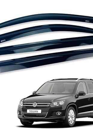 Дефлектори вікон (вітровики) volkswagen tiguan 2007-2016 (на скотче) (defl) q2