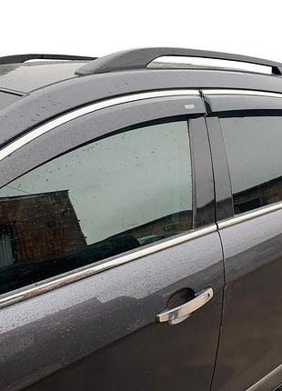 Вітровики з хромованим молдингом (4 шт, niken) для chevrolet captiva 2006-2019 рр