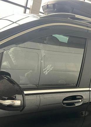 Вітровики з хромованим молдингом (2 шт, niken) для mercedes vito/v-class w447 2014- рр