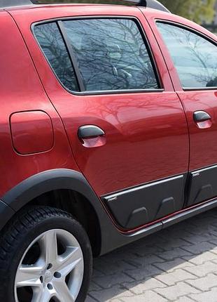 Молдинги на двери (4 шт, abs) для renault sandero 2013-2022 гг