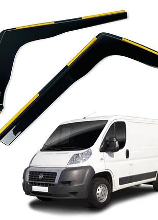 Дефлектори вікон (вітровики) fiat ducato / boxer / jumper 3 2006+ вставні (hawk)