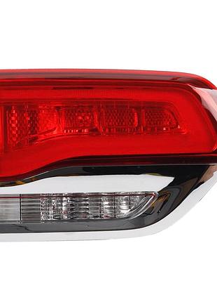 Фонарь задний jeep grand cherokee 2013-2021, левый, без ламп (w16w/led), внутренний, хром вставка, depo, 333-1306l-ac