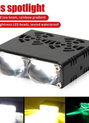 Фара-led прямокутник 40w 70*22*55mm 12-80v external sportlight a2 на дві лінзи w/y