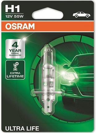 Автолампа h1 ultra life 12v 55w p14,5s (блистер 1шт)