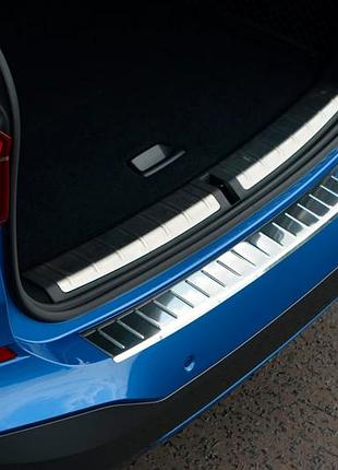Накладка на задній бампер omsaline (нерж.) для bmw x1 f48 2015-2022 рр