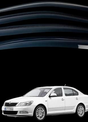 Дефлекторы окон (ветровики) skoda octavia 2007-2014 (defl)