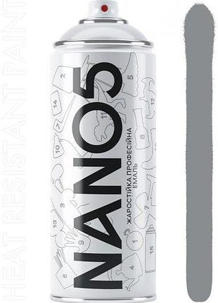 Фарба температурна срібло 400ml "nano5" 86516+600°с (12шт/уп)