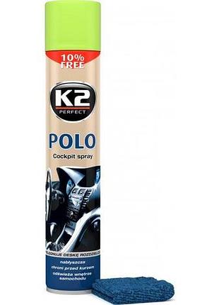 Поліроль торпеди спрей 750ml "k2" polo green apple (зелене яблуко) k4071(12шт/ящ)