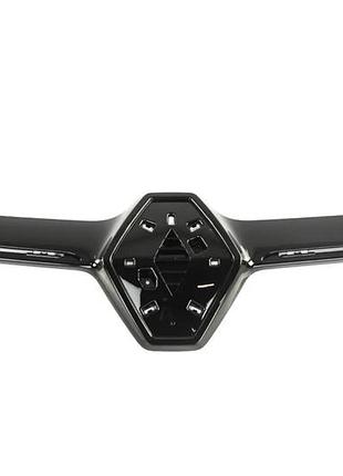 Накладка решетки радиатора renault logan 2017-2021, черный глянец, avtm, 185643991
