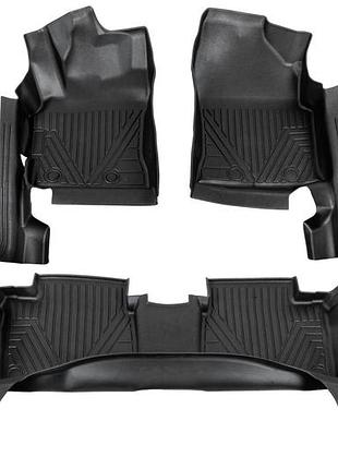 Гумові килимки niken luxury 3d (для двз, 3 шт) для toyota corolla 2013-2019 рр