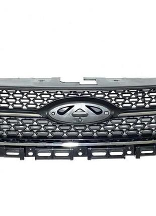 Решетка радиатора chery tiggo 2 2016-, черная + молдинг, avtm, 181512990