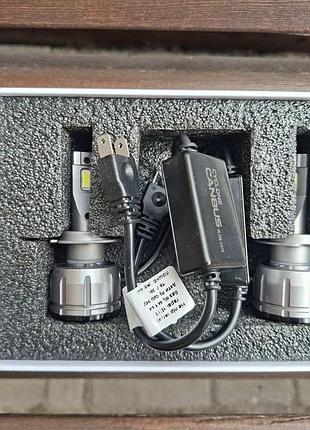 Лампочки led h7 6000k / 14000lm (кт-2шт) + canbus (обманка). 60w