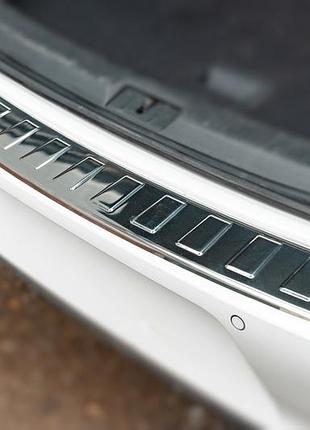 Накладка на задній бампер carmos (нерж) sw для volkswagen golf 7/e-golf 2012-2020 рр