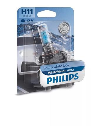 Автолампа h11 whitevision ultra 12v 55w pgj19-2 (блистер 1шт)