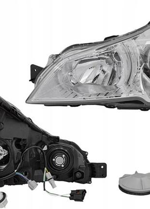 Фара передняя subaru legacy/outback 2009-2014, левая, электрическая регулировка, без ламп (h7/hb3/wy21w/w5w), depo, 2201120lldem