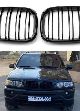 Ніздрі m-look (1999-2003, чорний глянець) для bmw x5 e53 рр
