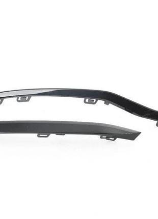 Молдинг решетки бампера bmw 3-series f30/31 2016-2019, sport, левый, черный, внешняя, avtm, 51117396853, 181426921