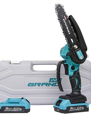 Аккумуляторная цепная пила grand апц-20/6 (шина 152мм, 20v, 2ач)