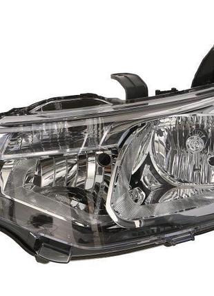 Фара передняя mitsubishi outlander 3 2012-2015, левая, черная рамка, механическая регулировка, depo, 214-11a5l-ldem2
