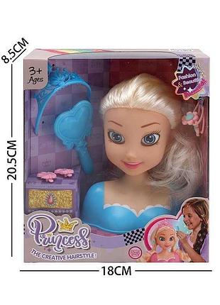 Манекен для зачісок lk 1714 f (96/2) аксесуари, гребінець, корона, в коробці