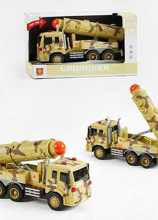 Спецтехніка wy 651 b (24) масштаб 1:16, інерція, звук, підсвічування, імітація пострілів, ракетна установка, в коробці