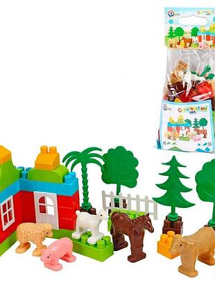 Гр конструктор 0341 (9) "technok toys", 45 елементів, “ферма”, у пакеті