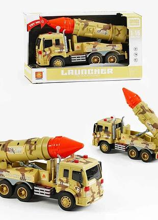 Спецтехніка wy 651 c (24) масштаб 1:16, інерція, звук, підсвічування, імітація пострілів, ракетна установка, в коробці