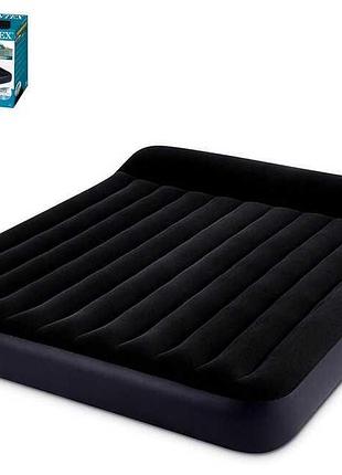 Intex велюр ліжко 64144 (2) з підголовником, розмір 183x203x25 см