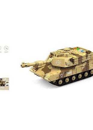 Танк wy 410 b (24) інерція, рухома башта з тріскачкою, масштаб - 1:16, підсвічування, звукові ефекти, в коробці