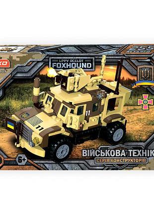 Конструктор "військова техніка" 21839 (24/2) "teko", 255 деталей, панцирна машина ocelot foxhound, в коробці