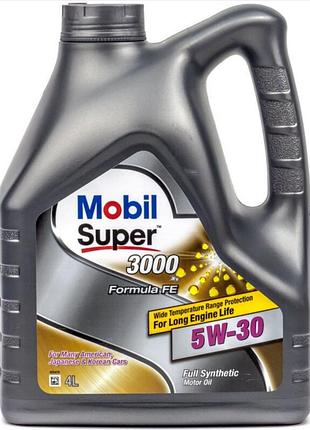 Моторное масло mobil super 3000 formula fe 5w-30 4л mobil 151528