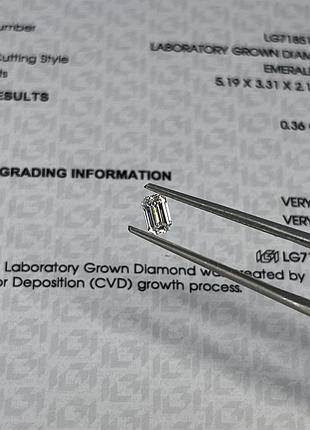 Бриллиант 0.36 карат f/vs1 (lab grown cvd)