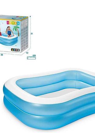Intex басейн надувний 57180 np (3) «сімейний» 203х152х48 см, об`єм=540л, від 3 років, вага 3.5кг
