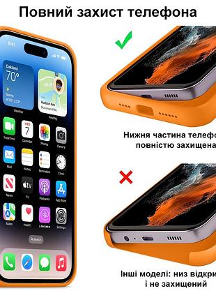 Чехол silicone case full camera protective для iphone 12 pro papaya оранжевый 4