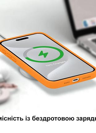 Чехол silicone case full camera protective для iphone 12 pro papaya оранжевый 8