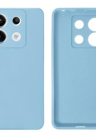 Чехол silicone case camera protective для xiaomi redmi note 13 pro + 5g (11) голубой lilac cream