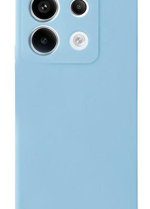 Чехол silicone case camera protective для xiaomi redmi note 13 pro + 5g (11) голубой lilac cream 2