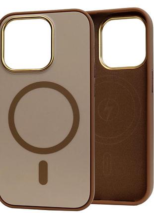 Чехол силиконовый nofelet tech magsafe case для iphone 14 pro защита камеры противоударный цвет desert gold