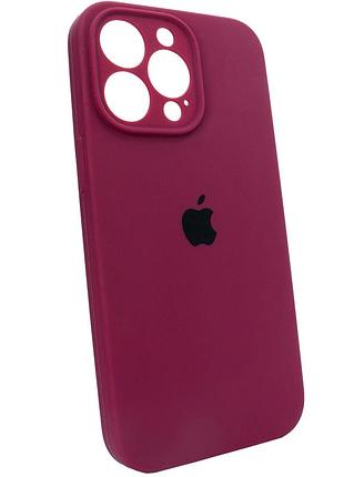 Чехол силиконовый full camera для iphone 12 pro max противоударный с защитой камеры цвет marsala