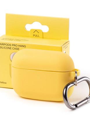 Чехол silicone case color box (карабін) для airpods pro 2 - yellow