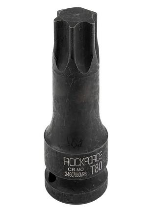 Головка-бита torx ударная 1/2'' t80 rockforce rf-24607880mpb